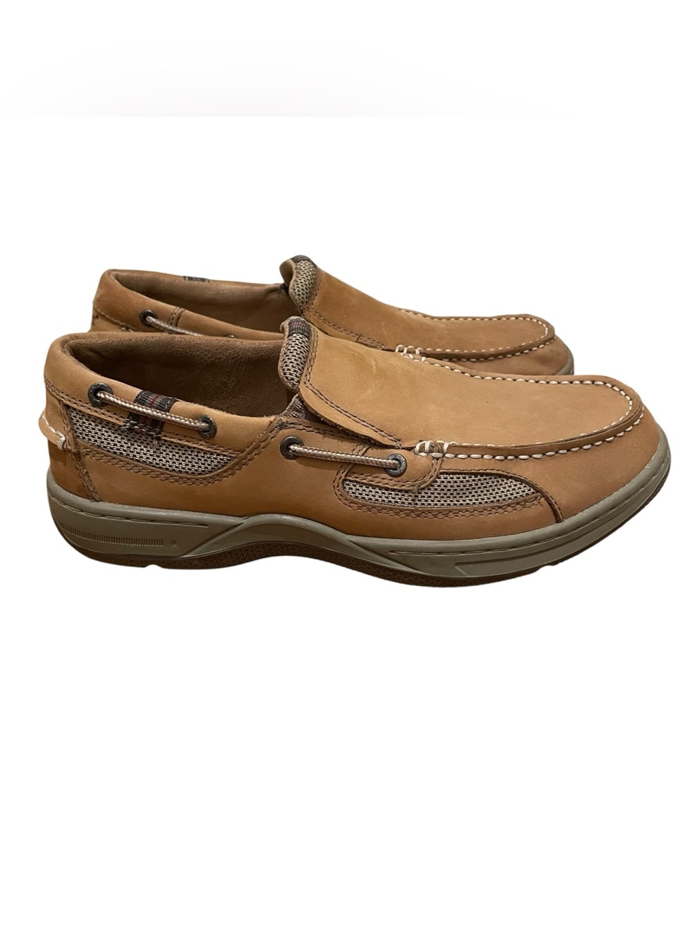 G.H. Bass Baron III Tan Leather Boat Shoes Slip On Loafers Men’s Size 10.5 M